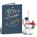 Wish You a Happy Holiday Snowman Slicegami Ornament Card™