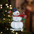 Wish You a Happy Holiday Snowman Slicegami Ornament Card™