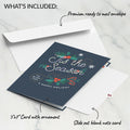 Wish You a Happy Holiday Snowman Slicegami Ornament Card™