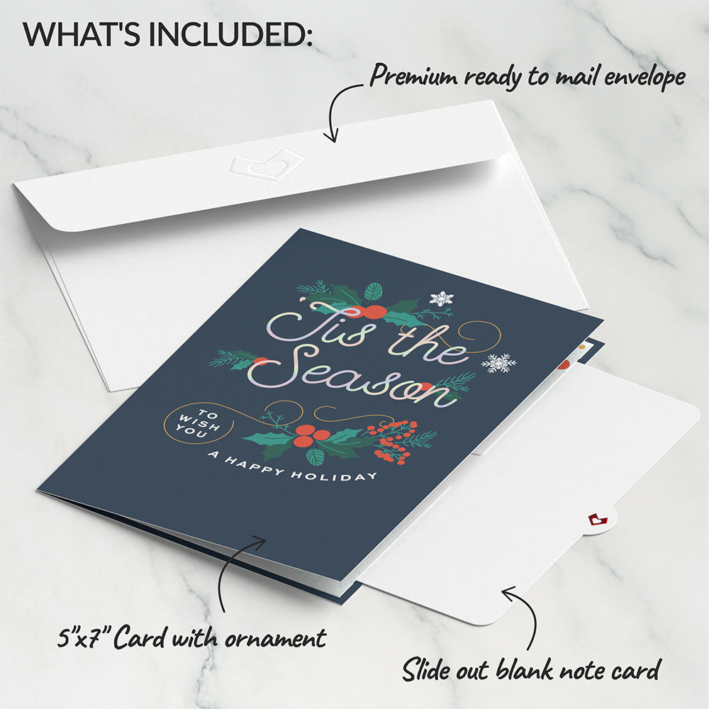 Wish You a Happy Holiday Snowman Slicegami Ornament Card™