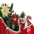 Merry and Bright Poinsettia Sleigh Slicegami Ornament Card™