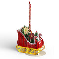 Merry and Bright Poinsettia Sleigh Slicegami Ornament Card™