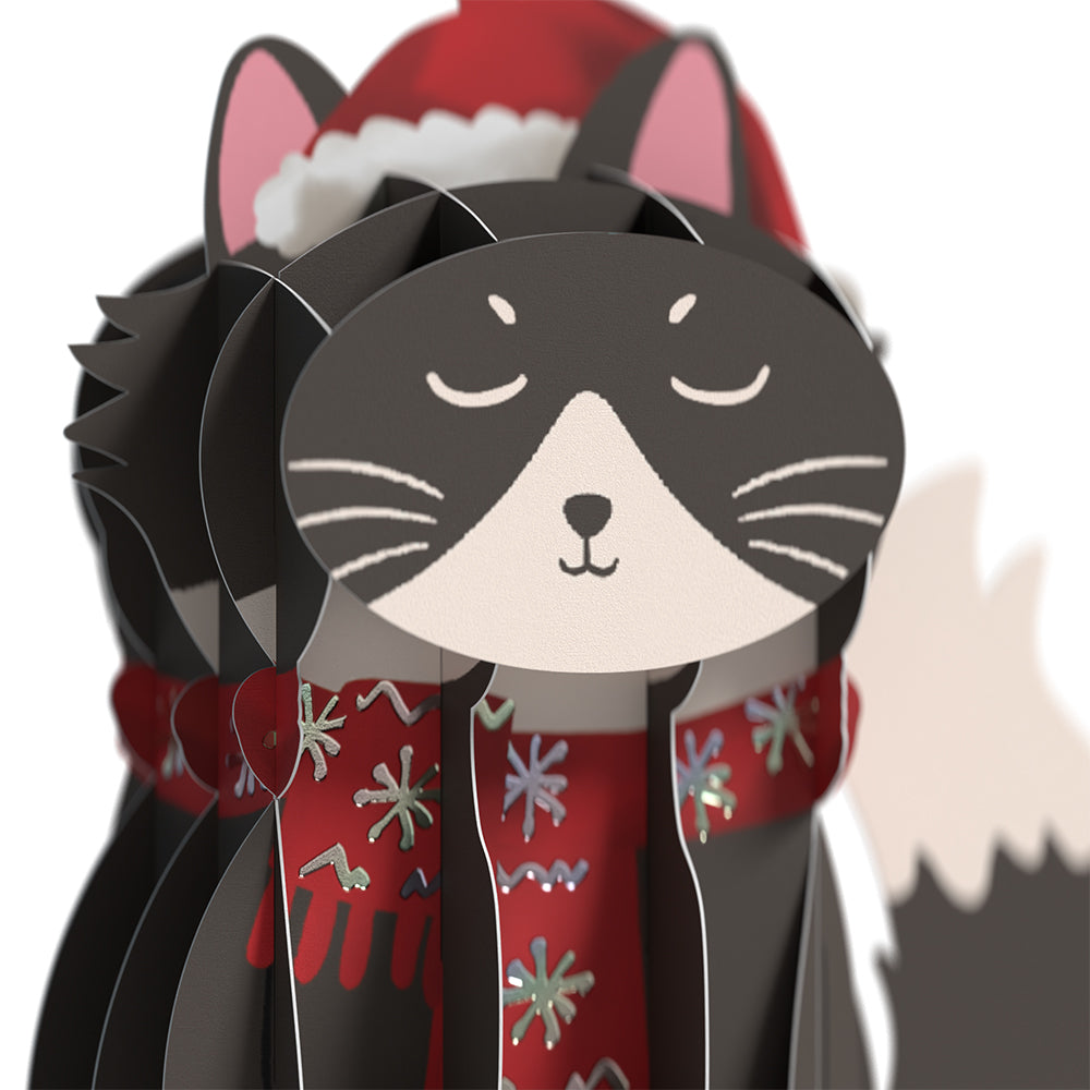 Merry Catmas Slicegami Ornament Card™