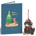 Merry Catmas Slicegami Ornament Card™
