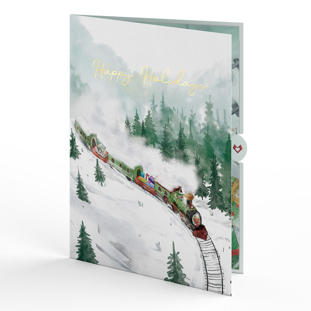 Christmas Train Slicegami Ornament Card™