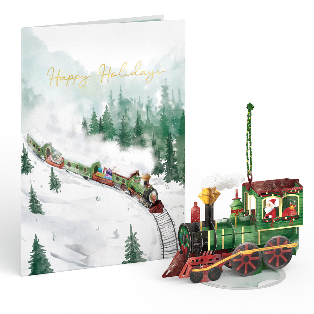 Christmas Train Slicegami Ornament Card™