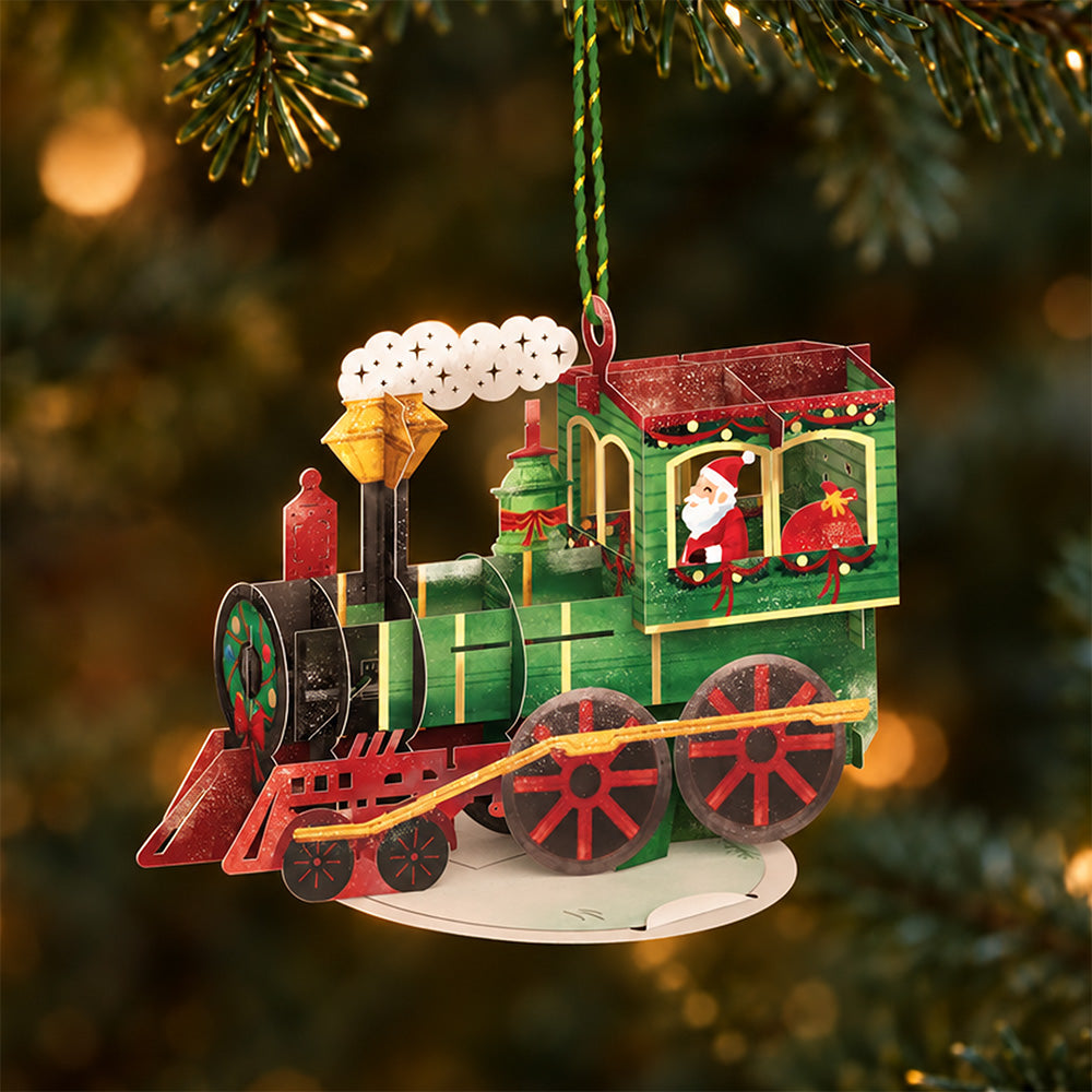 Christmas Train Slicegami Ornament Card™