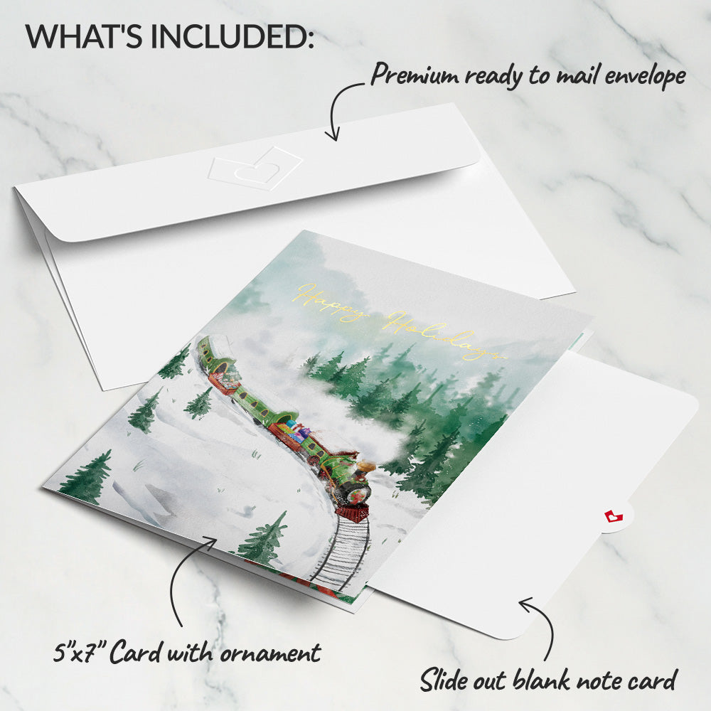 Christmas Train Slicegami Ornament Card™