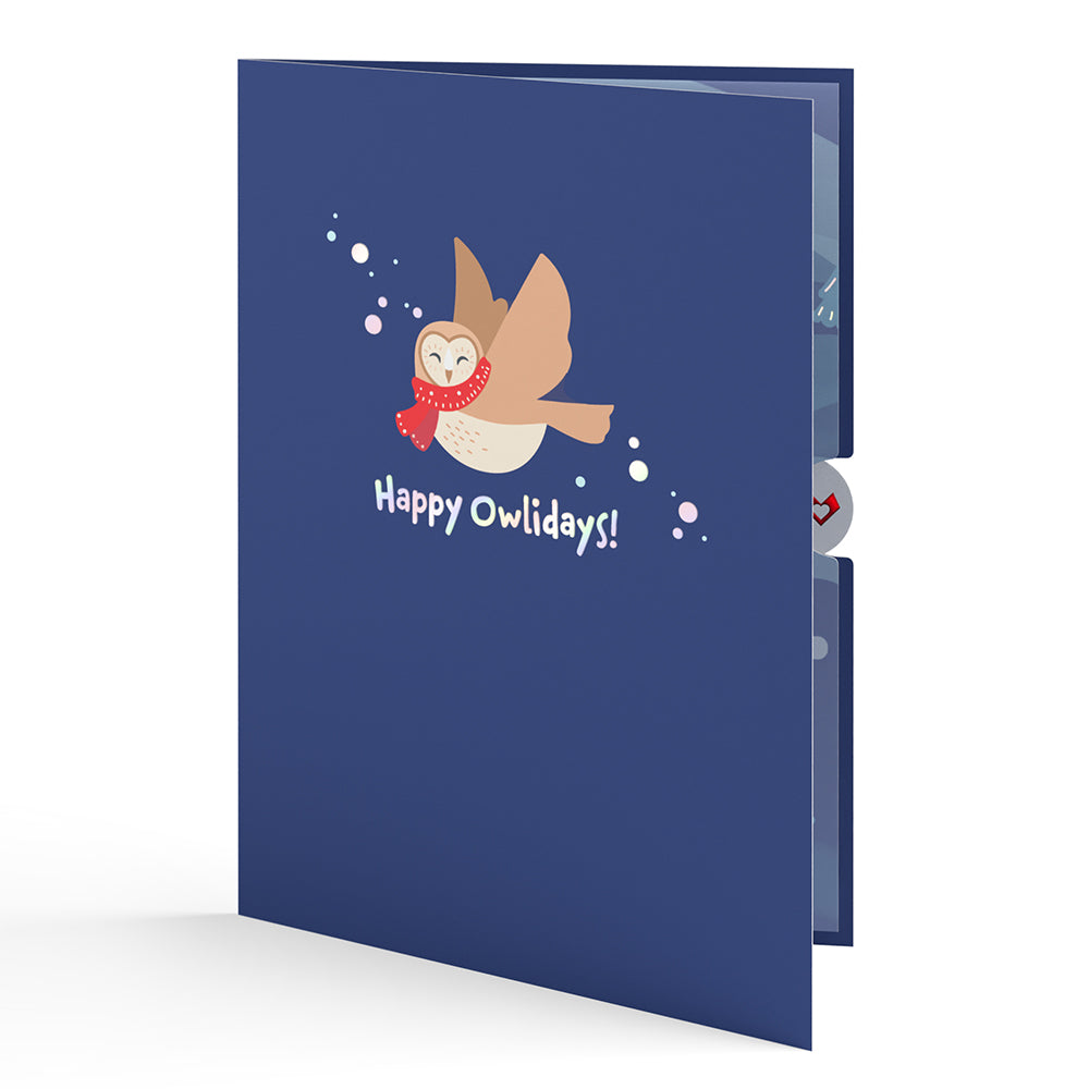 Happy Owlidays Slicegami Ornament Card™