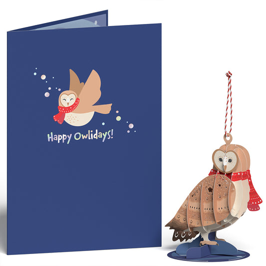 Happy Owlidays Slicegami Ornament Card™