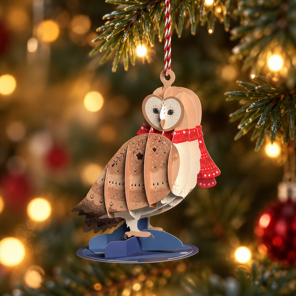 Happy Owlidays Slicegami Ornament Card™