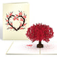 Red Sakura Tree Pop-Up Card