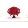 Red Sakura Tree Pop-Up Card
