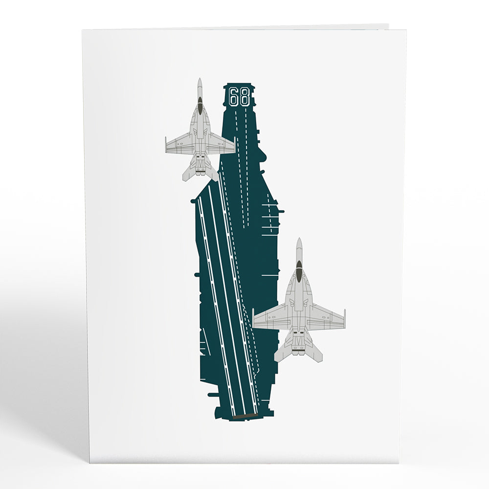U.S. Aircraft Carrier Pop-Up Card