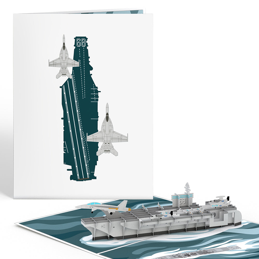 U.S. Aircraft Carrier Pop-Up Card