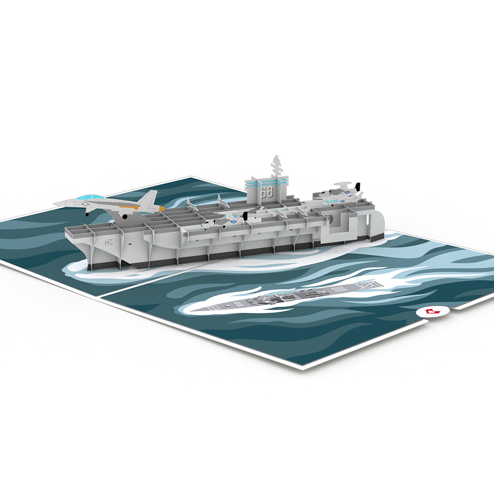 U.S. Aircraft Carrier Pop-Up Card