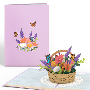 Flower Basket Pop-Up Card greeting card -  Lovepop