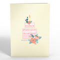 Floral Birthday Cake Pop-Up Card