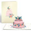 Floral Birthday Cake Pop-Up Card
