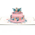 Floral Birthday Cake Pop-Up Card