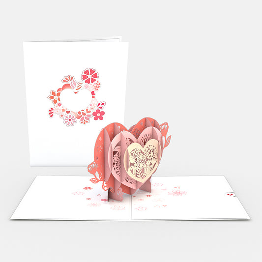 Blooming Heart Pop-Up Card