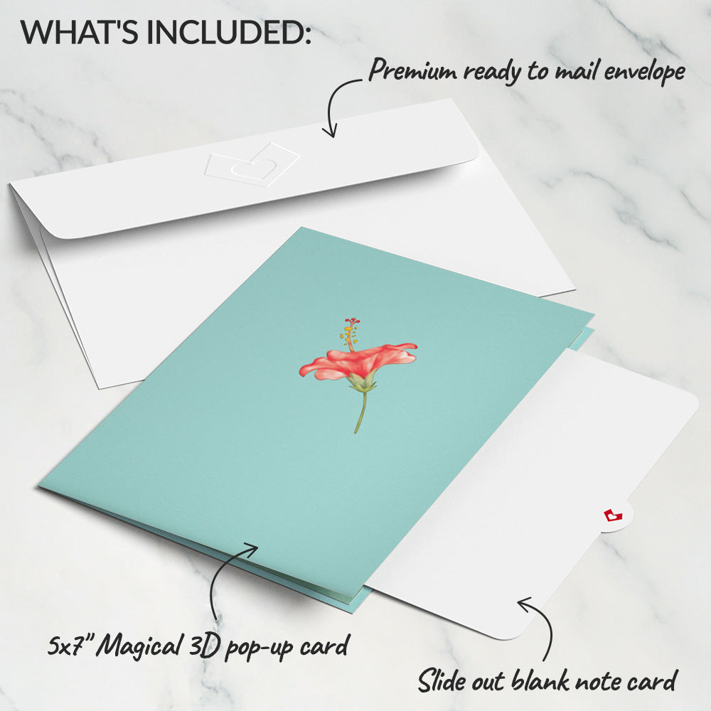 Hibiscus Bloom Pop-Up Card