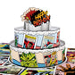 Marvel Comic Birthday Cake Pop-Up Card
