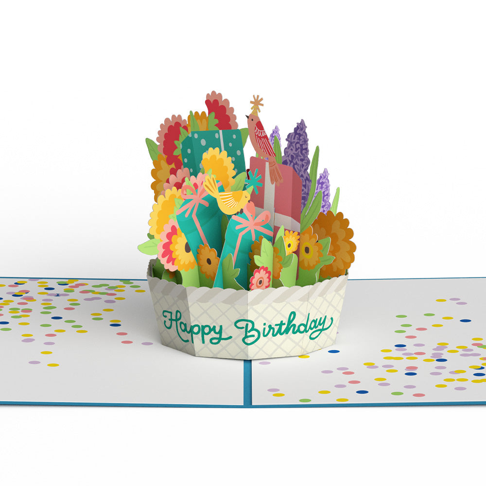 Happy Birthday Basket Pop-Up Card