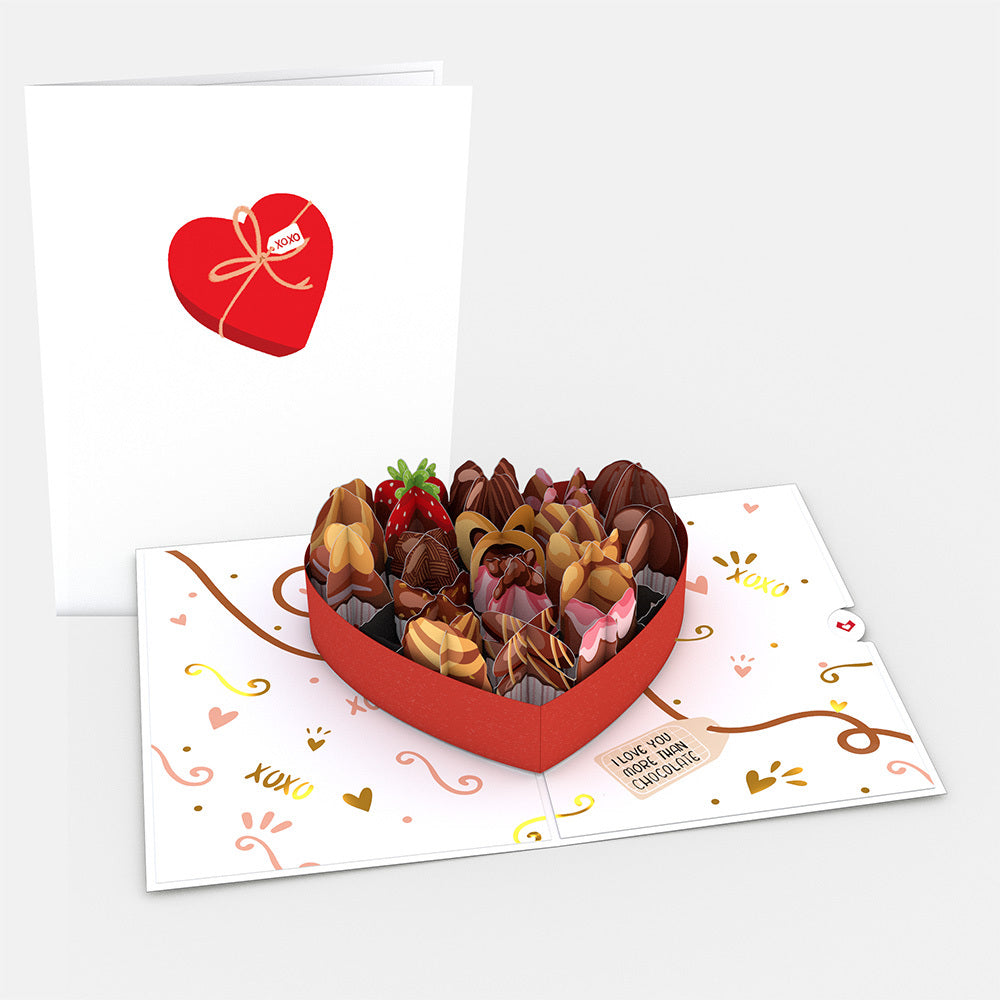 Love You More Than Chocolate Pop-Up Card