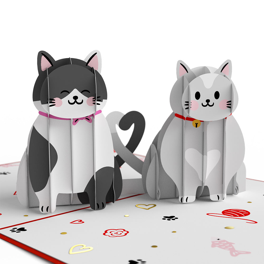 Love Cats Pop-Up Card and Sentiment Set for Partner