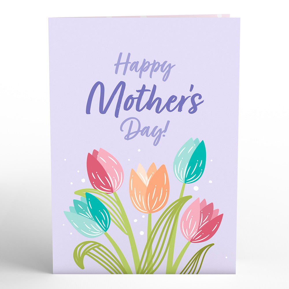 Mother's Day Tulips Card with Mini Bouquet