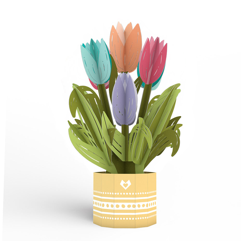 Mother's Day Tulips Card with Mini Bouquet