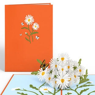 Daisies with Monarch Butterfly Pop-Up Card greeting card -  Lovepop