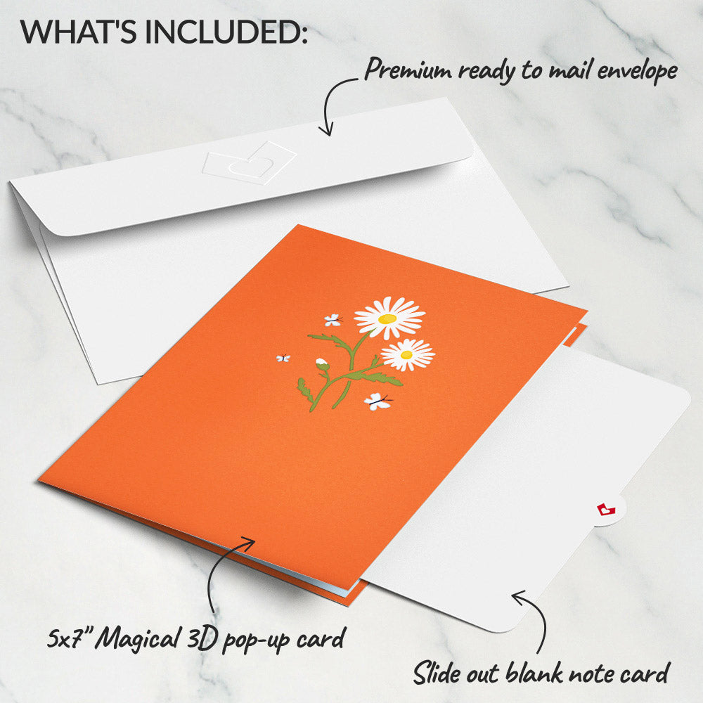 Daisies with Monarch Butterfly Pop-Up Card