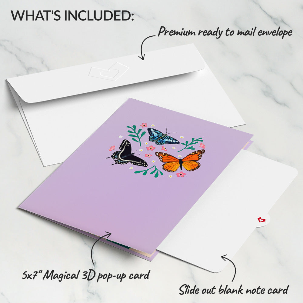 Garden Butterflies Pop-Up Card