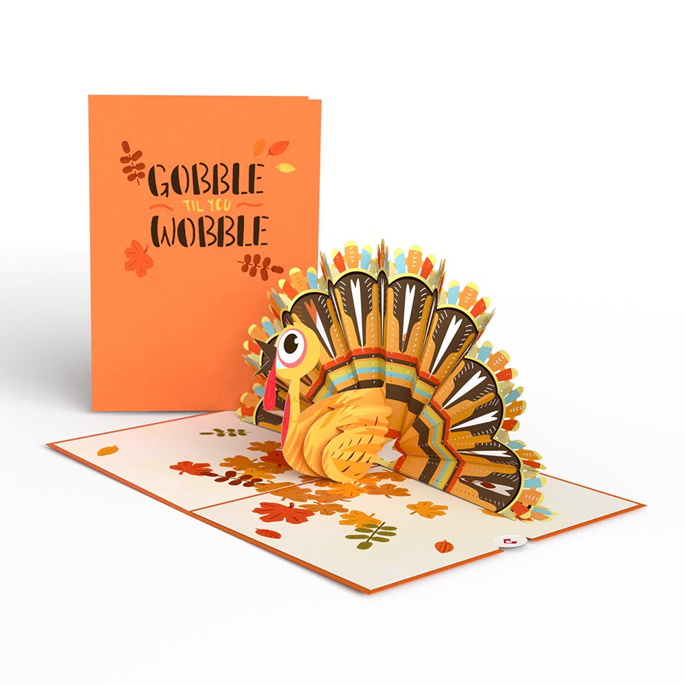 Gobble Till You Wobble Turkey Pop-Up Card