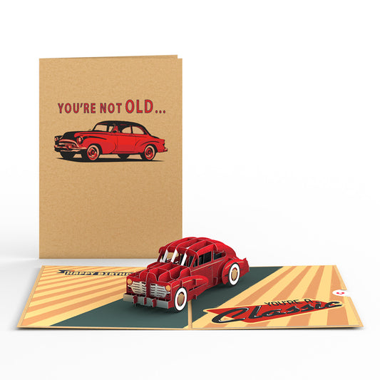 Happy Birthday Classic Car Pop-Up Card