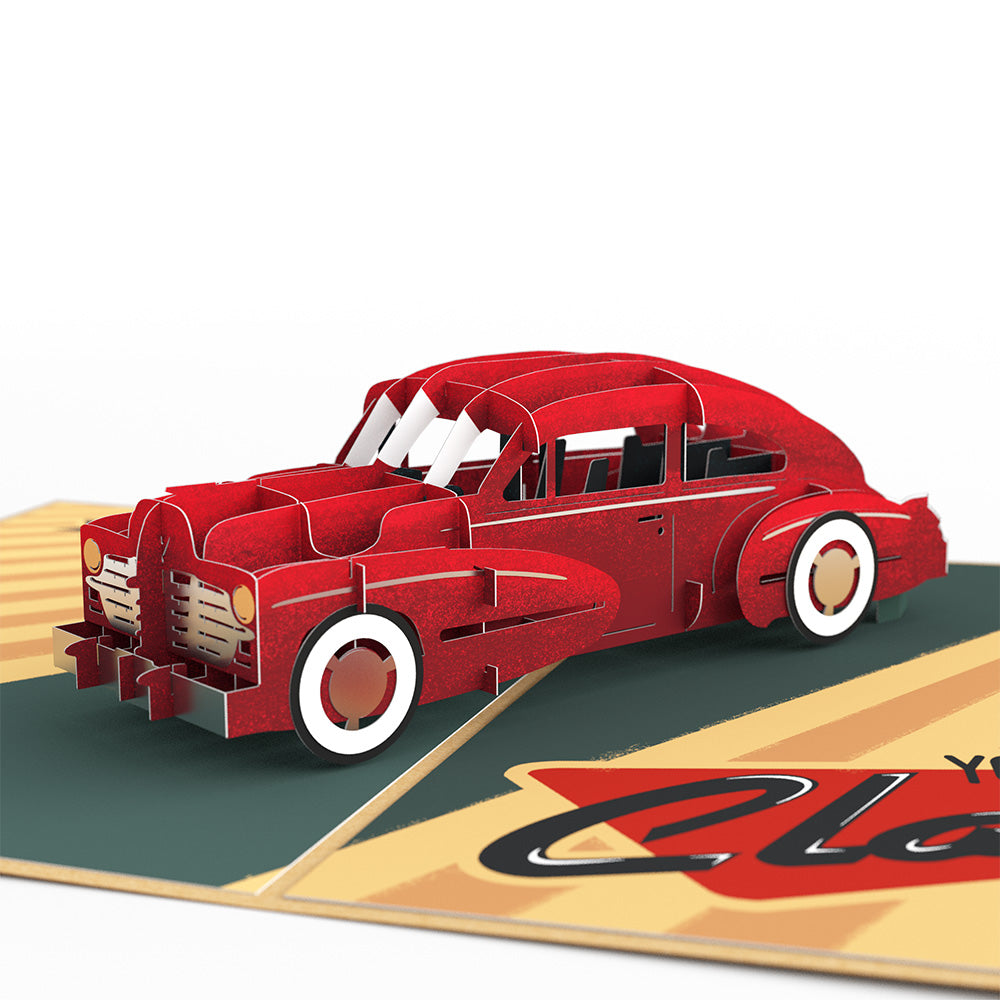 Happy Birthday Classic Car Pop-Up Card and Sentiment Set
