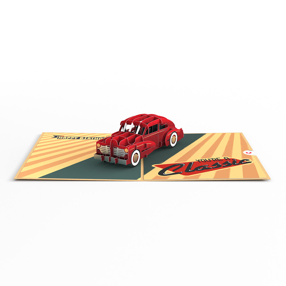 Happy Birthday Classic Car Pop-Up Card