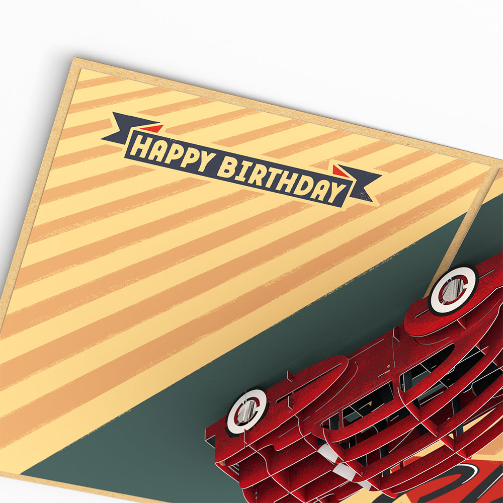 Happy Birthday Classic Car Pop-Up Card