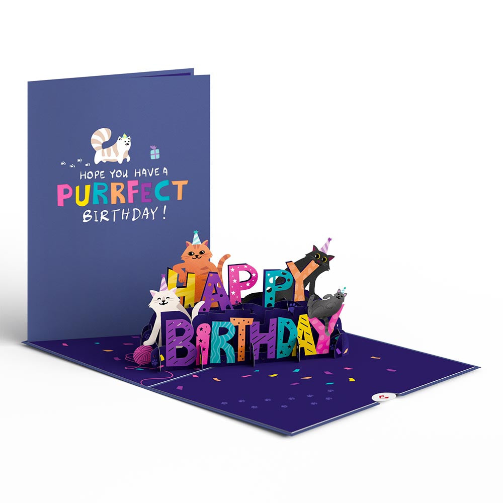 Happy Birthday Cats Pop-Up card