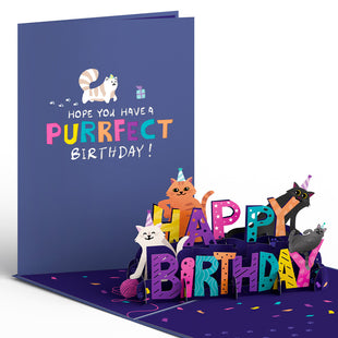 Happy Birthday Cats Pop-Up card greeting card -  Lovepop