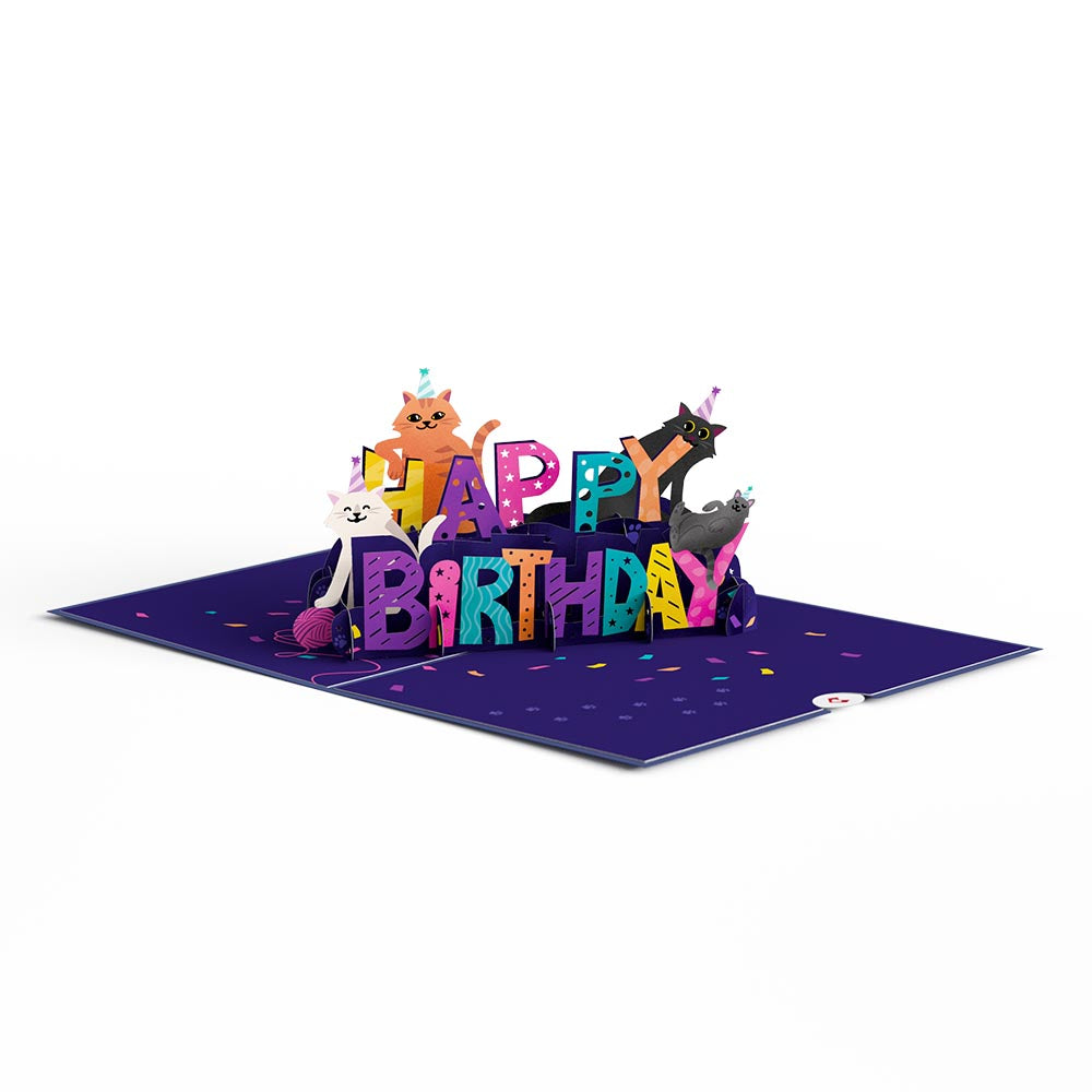 Happy Birthday Cats Pop-Up card