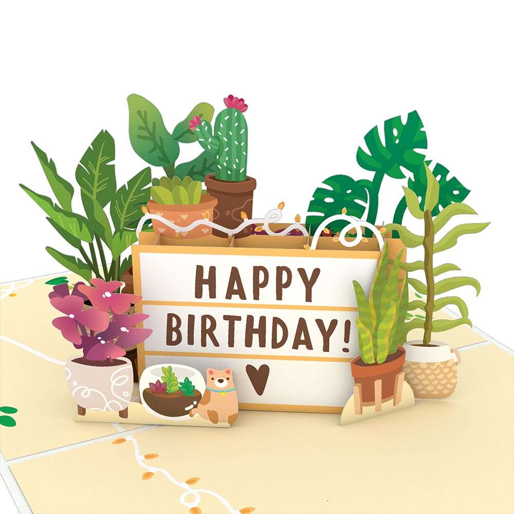 Happy Birthday Plants Pop-Up Card and Sentiment Set