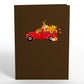 Red Harvest Truck Pop-Up Card