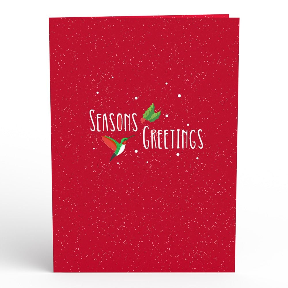 Holiday Hummingbird Pop-Up Card