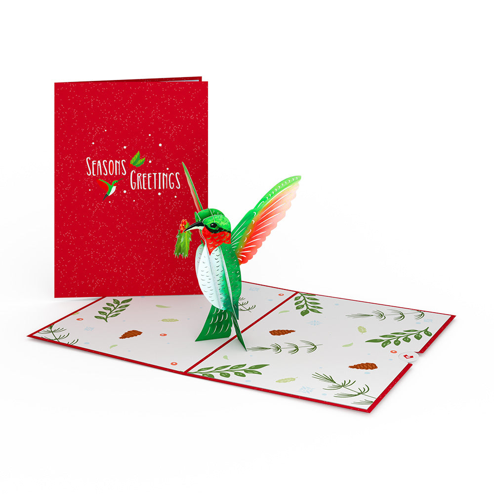 Holiday Hummingbird Pop-Up Card