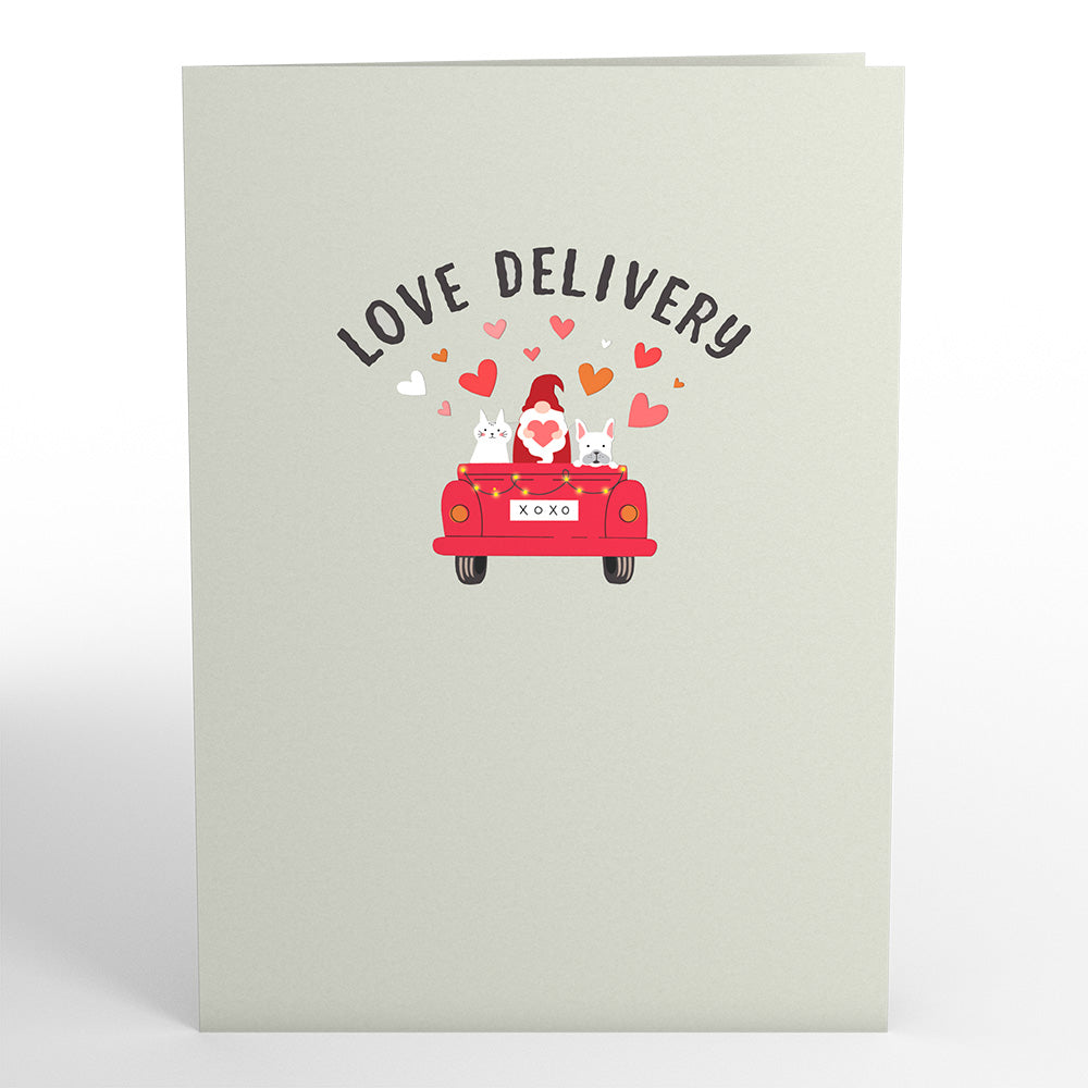 Love Delivery Truck Pop-Up Card