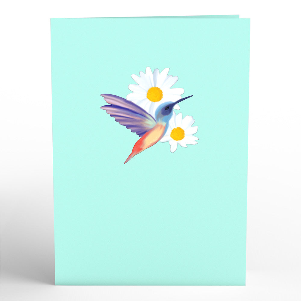 Daisy Patch Hummingbirds Pop-Up Card