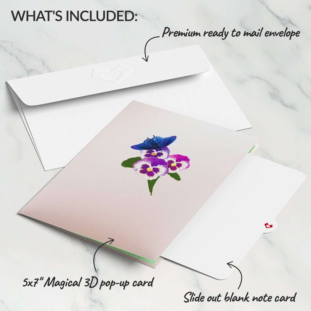 Pansies Pop-Up Card